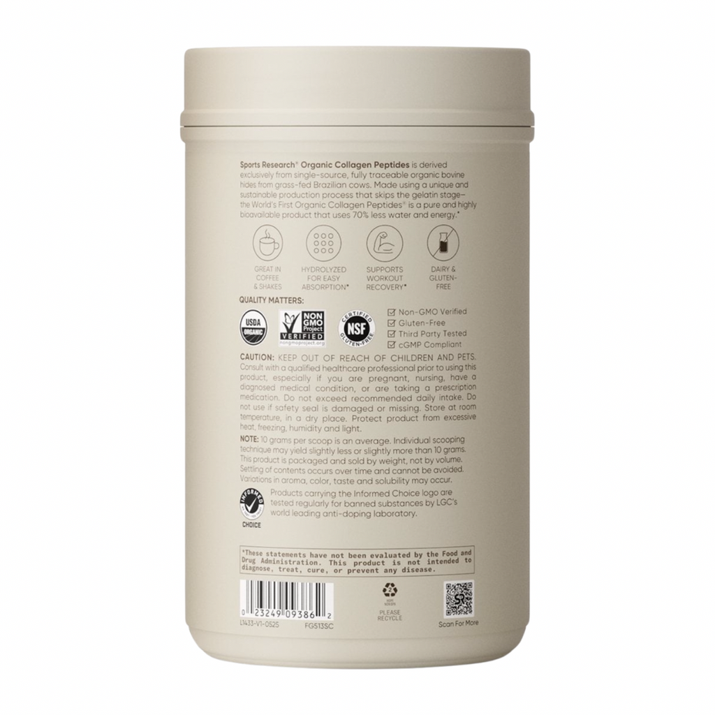 Colágeno Peptidos Sports Research (680 gramos)