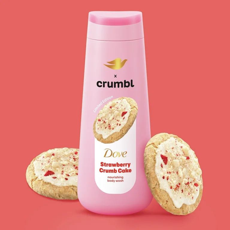 Jabón Corporal Dove x Crumbl Strawberry Crumb Cake (20 Oz)