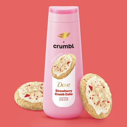 Jabón Corporal Dove x Crumbl Strawberry Crumb Cake (20 Oz)
