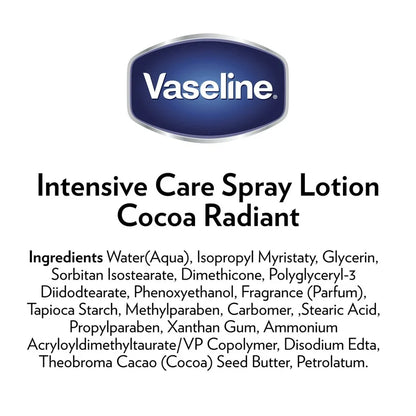 Crema Hidratante en Spray Cocoa Vaseline (184g)