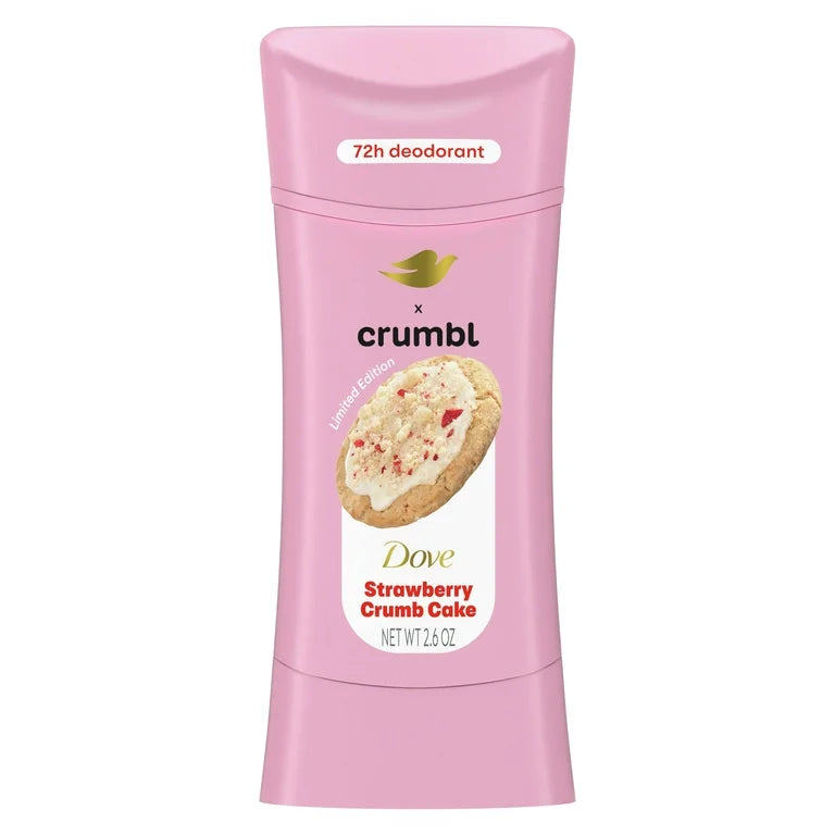 Desodorante Libre de Aluminio Dove x Crumbl Strawberry Crumb Cake (2.6 Oz)