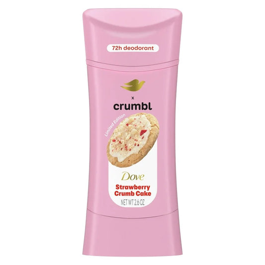 Desodorante Libre de Aluminio Dove x Crumbl Strawberry Crumb Cake (2.6 Oz)