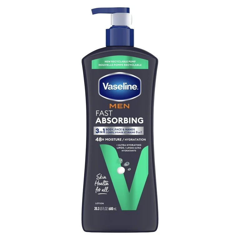 Crema Corporal Hidratante Vaseline para Hombre (600ml)