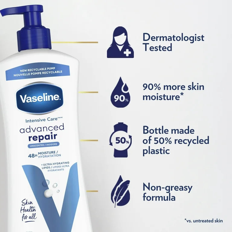 Crema Corporal Hidratante Vaseline Advanced Repair (600 ml)