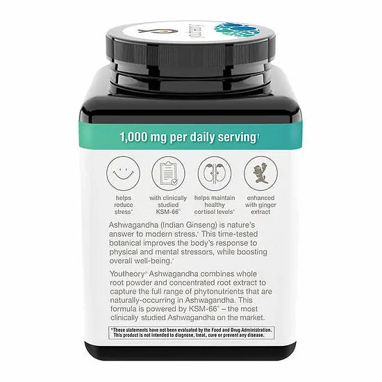Ashwagandha Youtheory (180 cápsulas)