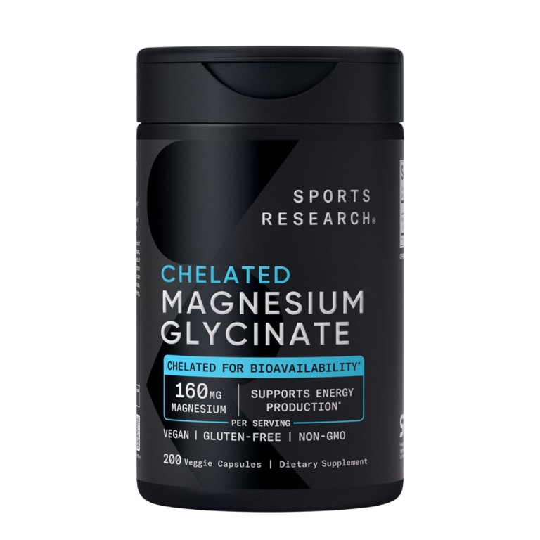 Glicinato de Magnesio Sports Research 160mg (200 cápsulas)
