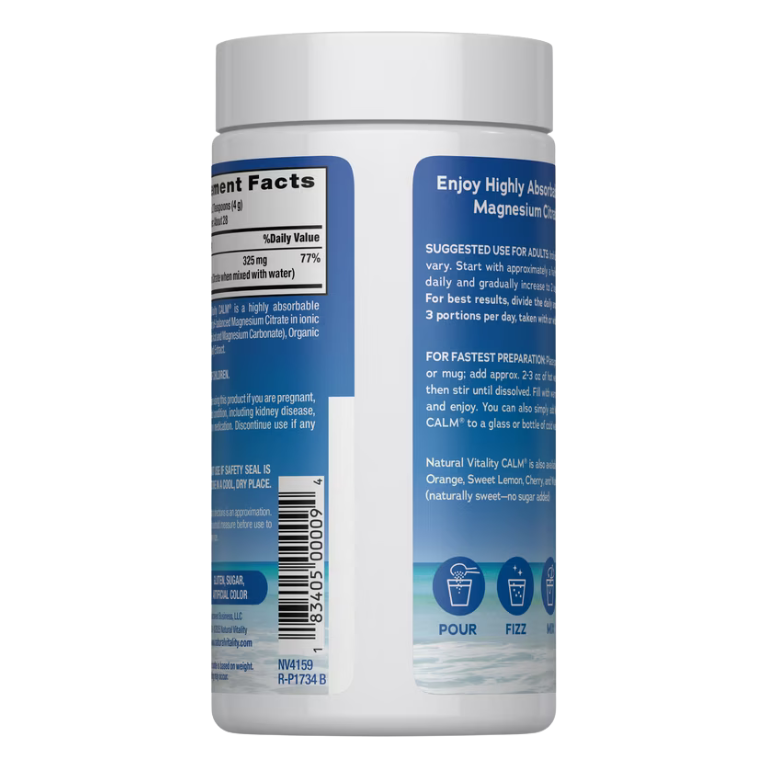 Citrato de Magnesio + Glicinato en Polvo CALM 325mg (113 gramos)