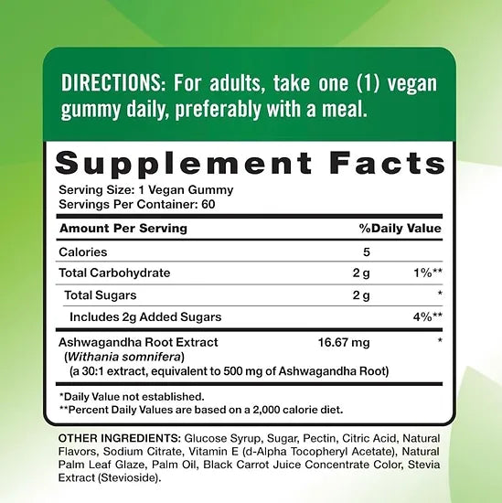 Ashwagandha Nature's Truth (60 gomitas)