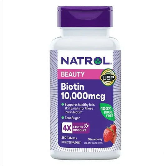 Biotina NATROL 10.000mcg (250 tabletas)