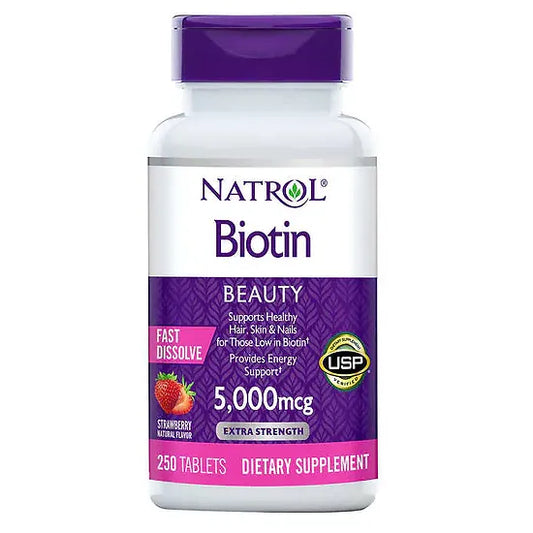 Biotina NATROL 5.000mcg (250 tabletas)