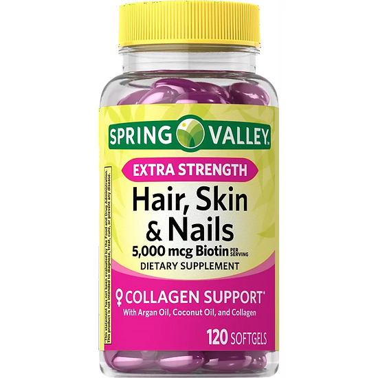 Hair, Skin & Nails Spring Valley (120 softgels)