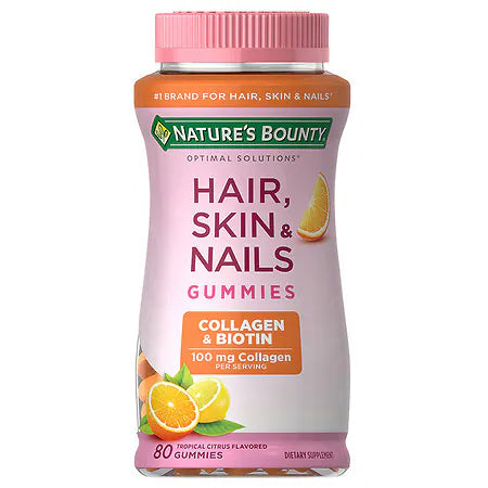 Hair, Skin & Nails Naranja Nature's Bounty (80 gomitas)
