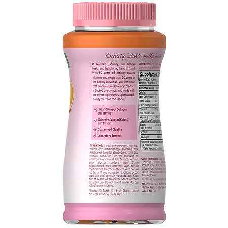 Hair, Skin & Nails Naranja Nature's Bounty (80 gomitas)