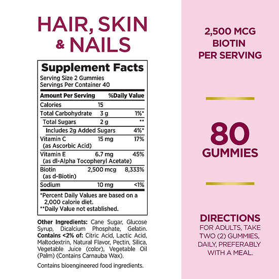Hair, Skin & Nails Nature's Bounty (80 gomitas)