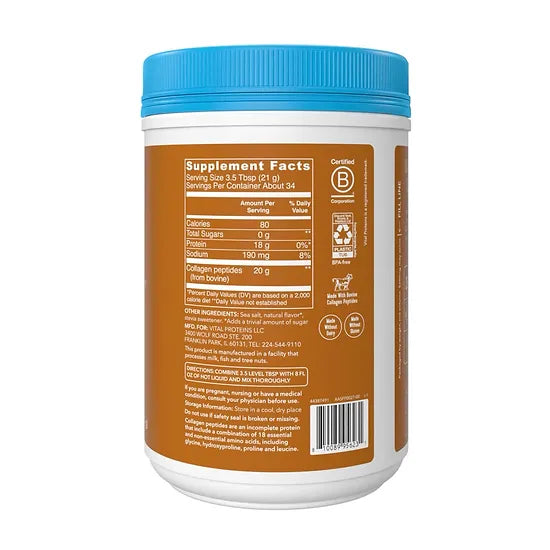 Colágeno Peptidos Vital Proteins Caramelo (729 gramos)