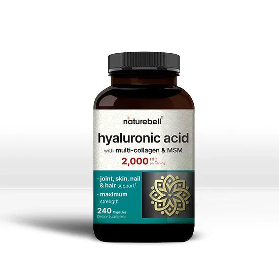 Ácido Hialuronico con Colágeno y MSM NatureBell 2.000mg (240 cápsulas)