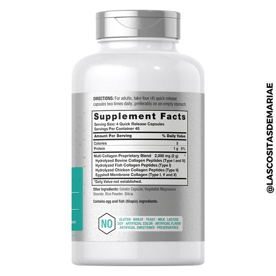 Multi Colágeno Protein Horbaach (180 cápsulas)