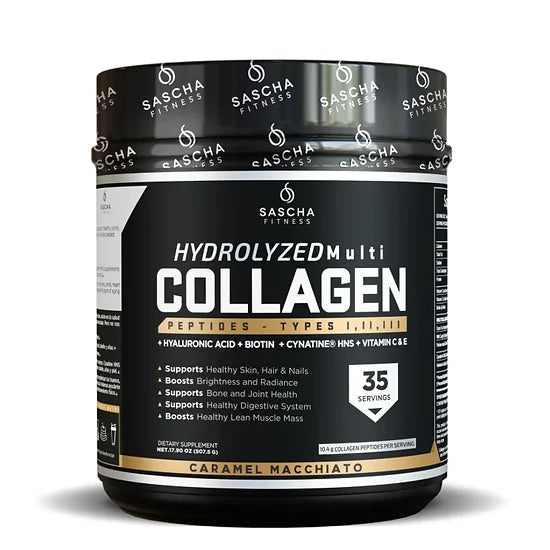 Colágeno Hidrolizado Sascha Fitness Caramelo Macchiato (507.5 gramos)