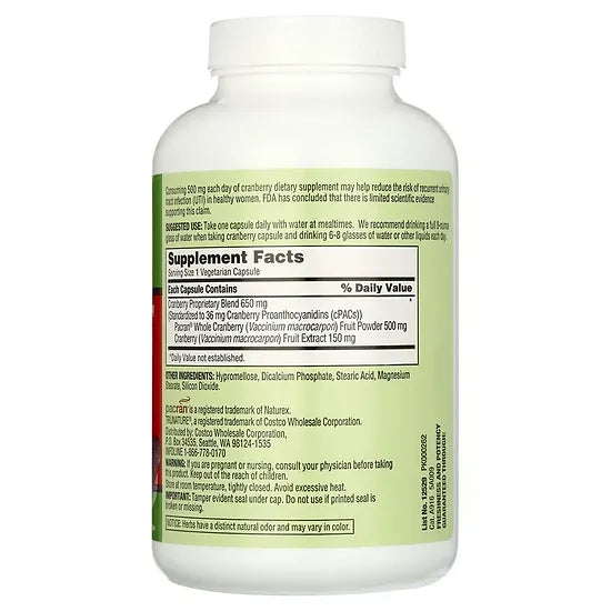 Cranberry Trunature 650mg (140 cápsulas)