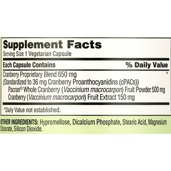 Cranberry Trunature 650mg (140 cápsulas)