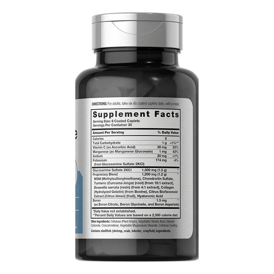 Glucosamina Condroitina + MSM y Cúrcuma Horbaach (180 capletas)