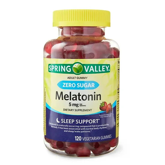 Melatonina sin azúcar Spring Valley 5mg (120 gomitas)