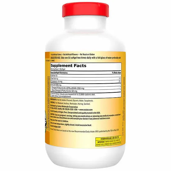 Fish Oil Kirkland 1.000mg (400 softgels)