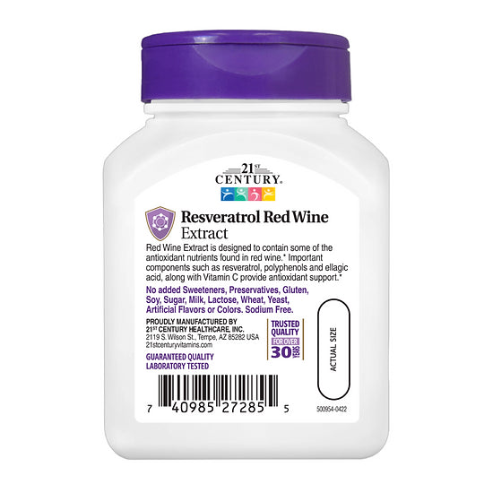 Resveratrol 21st Century (90 cápsulas)