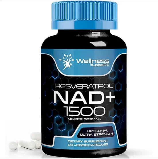 NAD+ Resveratrol 1500mg Wellness LabsRX (90 cápsulas)