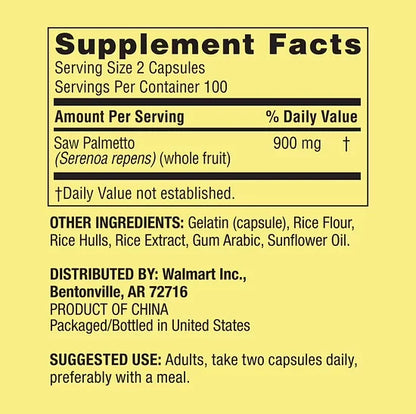 Saw Palmetto Spring Valley 450mg (200 cápsulas)