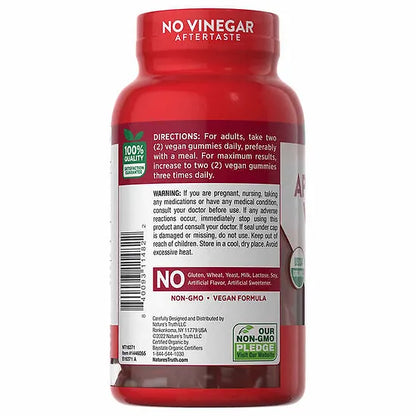 Vinagre de Sidra de Manzana Nature’s Truth (120 gomitas)