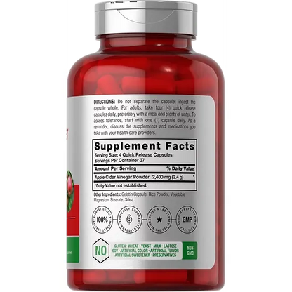 Vinagre de Sidra de Manzana 2.400mg Horbaach (150 cápsulas)