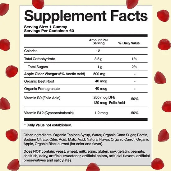 Vinagre de Sidra de Manzana GOLI (60 gomitas)