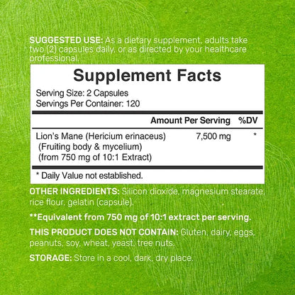 Melena de León Deal Supplement 7.500mg (240 cápsulas)