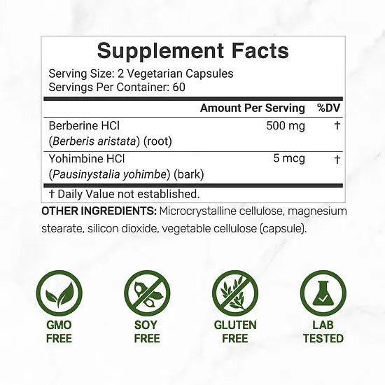 Berberina Deal Supplement 500mg (120 cápsulas)