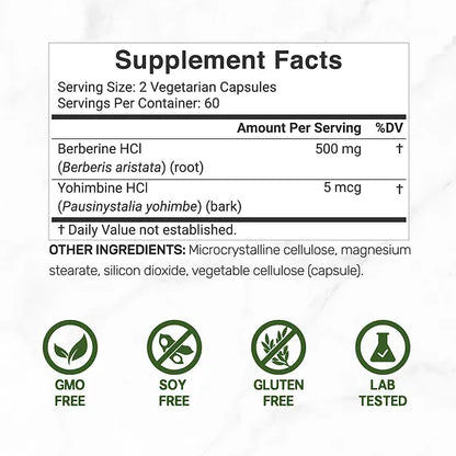 Berberina Deal Supplement 500mg (120 cápsulas)