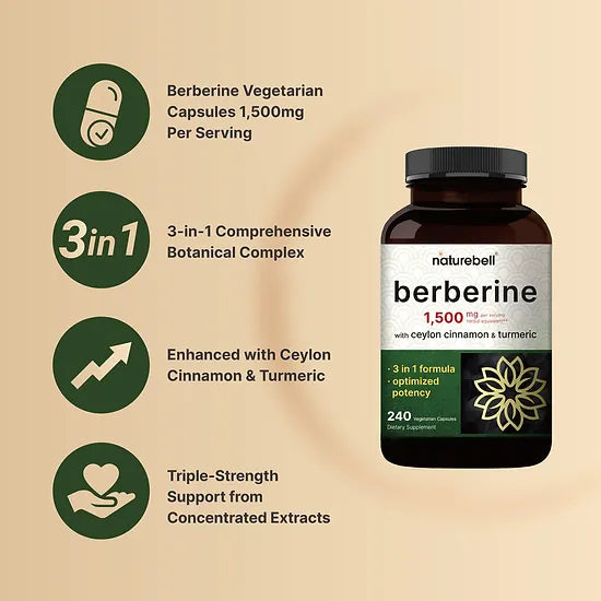 Berberina NatureBell 1.500mg (240 cápsulas)