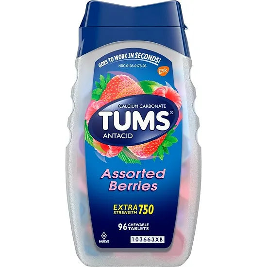 Tums Antiácido Assorted Berries (96 tabletas)