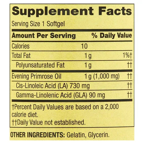 Evening Primrose Spring Valley 1.000mg (75 softgels)