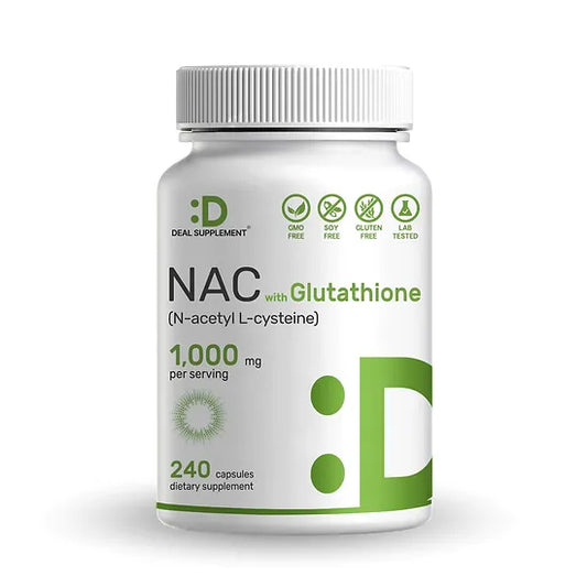 NAC + Glutathione Deal Supplement 1.000mg (240 cápsulas)