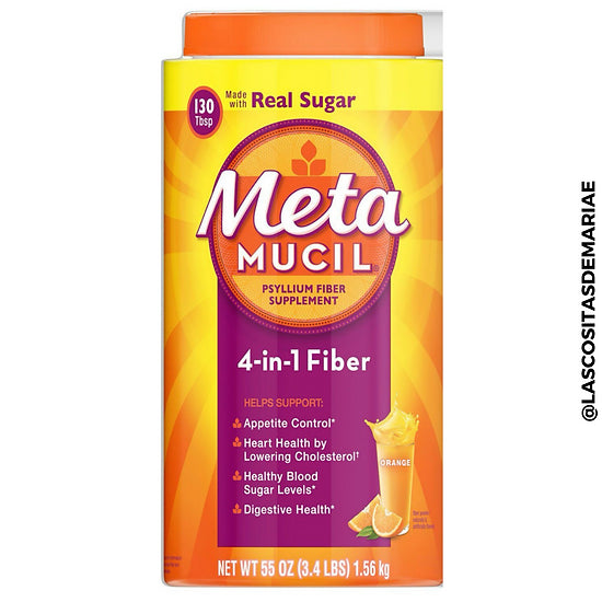 Meta Mucil Fibra 4 en 1 Real Sugar (1.56 kilogramos)