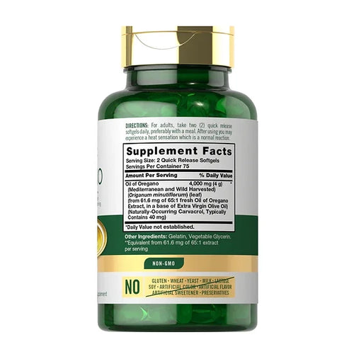 Aceite de Orégano Carlyle 4.000mg (150 softgels)