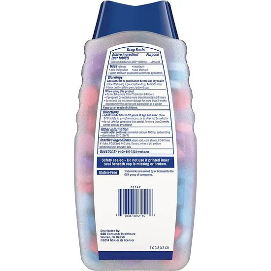 Tums Antiácido Assorted Berries (265 tabletas)