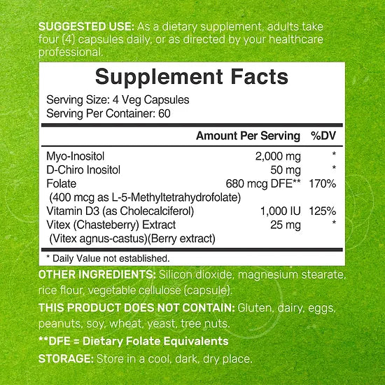 Myo and D-Chiro Inositol Deal Supplement 2.050mg (240 cápsulas)