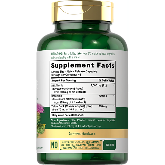 Milk Thistle Carlyle 2.000mg (180 cápsulas)