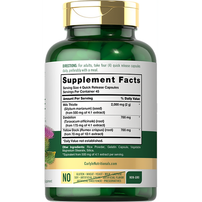 Milk Thistle Carlyle 2.000mg (180 cápsulas)