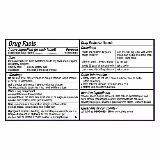 Allegra Allergy (110 tabletas)