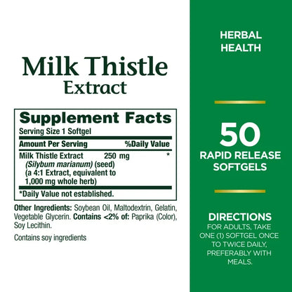 Milk Thistle 1.000mg Nature's Bounty (50 softgels)