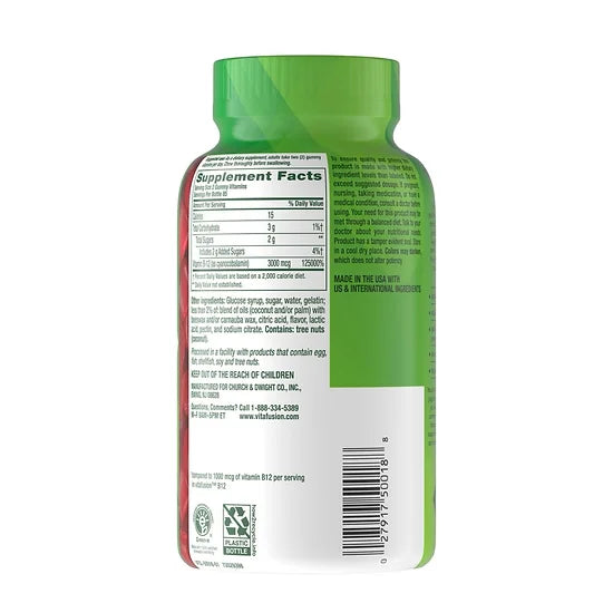 Vitamina B12 Vitafusion 3.000mcg (170 gomitas)
