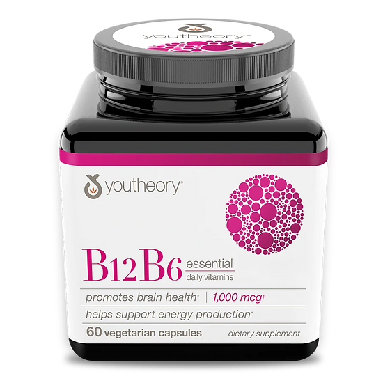 Vitamina B12B6 Youtheory (60 cápsulas)
